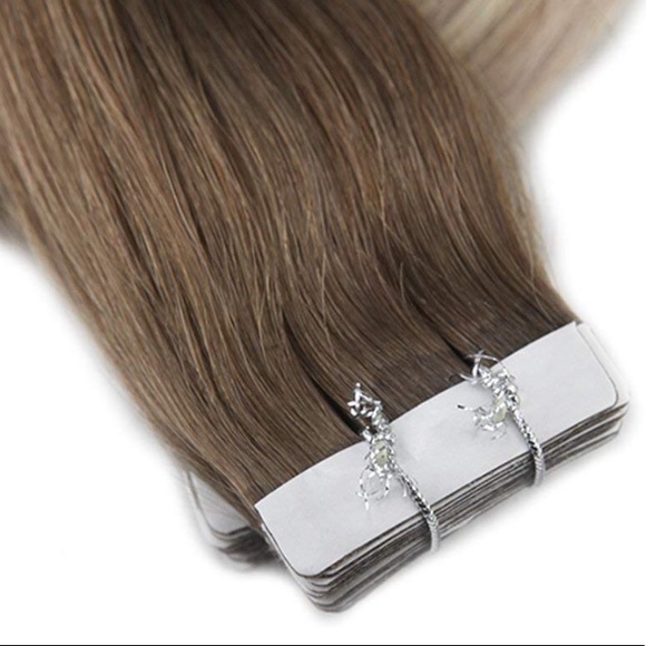 ✨ 3 16” #8 #60 #18 Blonde BALAYAGE HUMAN TAPE INS